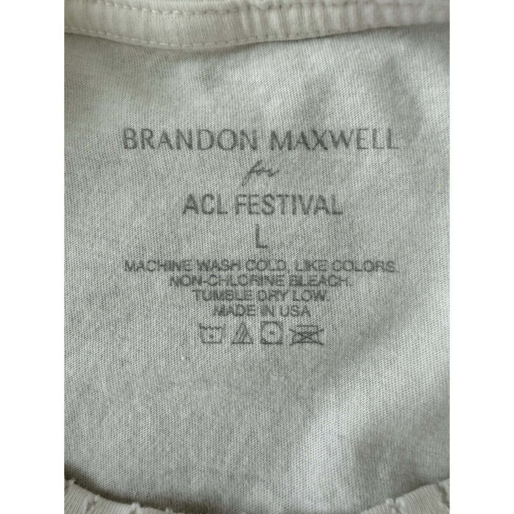 Brandon Maxwell X ACL Festival Tee Size Large Austin City Limits Distressed - Picture 6 of 8